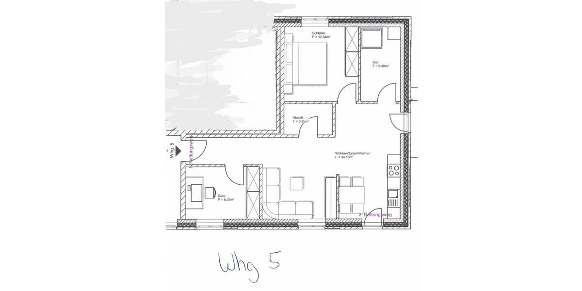 Etagenwohnung Oeversee - 3 Zimmer, 65 m&sup2;, 990&euro; | Angebot:26441888