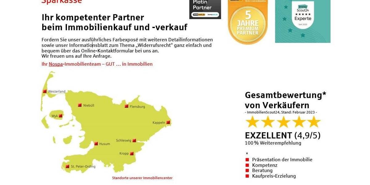 Einfamilienhaus Glücksburg - 1 Zimmer, 175 m&sup2;, 489.000&euro; | Angebot:25670103