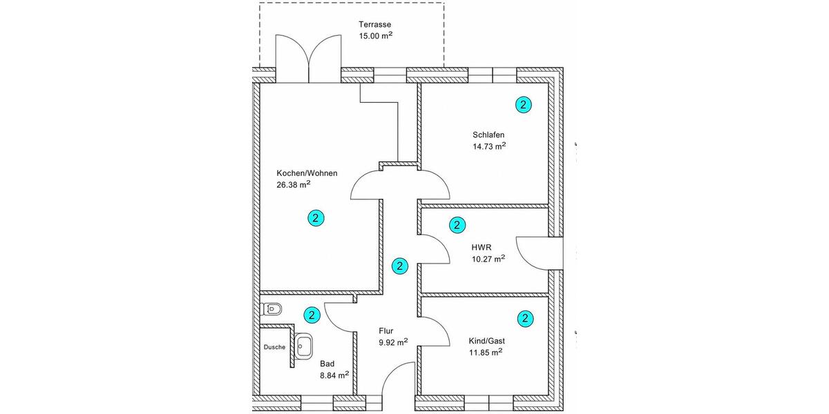 Doppelhaushälfte Schuby - 3 Zimmer, 87 m&sup2;, 1.250&euro; | Angebot:26420109