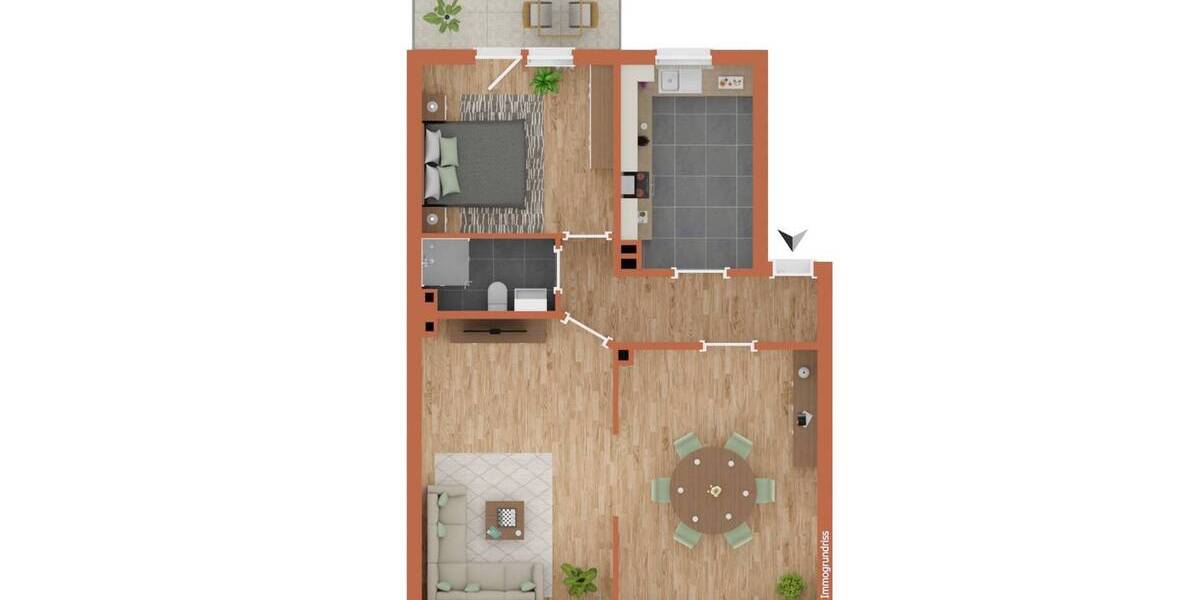 Etagenwohnung Flensburg Neustadt - 3 Zimmer, 71 m&sup2;, 195.000&euro; | Angebot:25691077