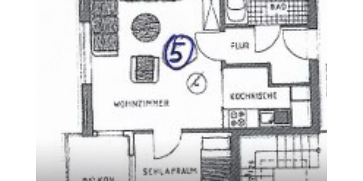 Etagenwohnung Flensburg Altstadt - 1 Zimmer, 43 m&sup2;, 600&euro; | Angebot:26007938