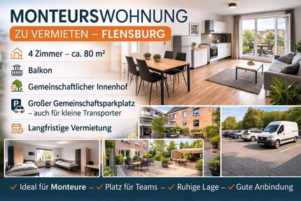 Wohnung Flensburg Falkenberg - 4 Zimmer, 80 m&sup2;, 1.950&euro; | Angebot:25541014