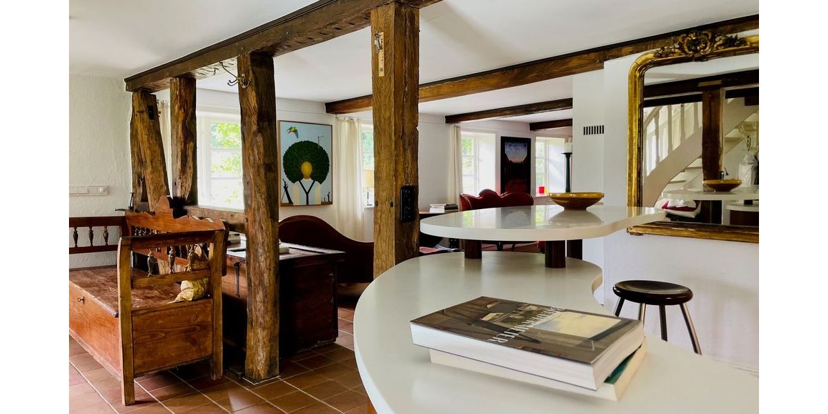 Traumhaftes Reetdach-Ein-Zweifamilienhaus mit parkähnlichem Garten in Angeln - Zweifamilienhaus Scheggerott | Angebot:26565370