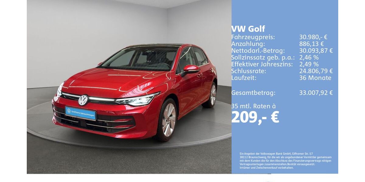 VW Golf 14.116 km 30.980 &euro; Flensburg 24941