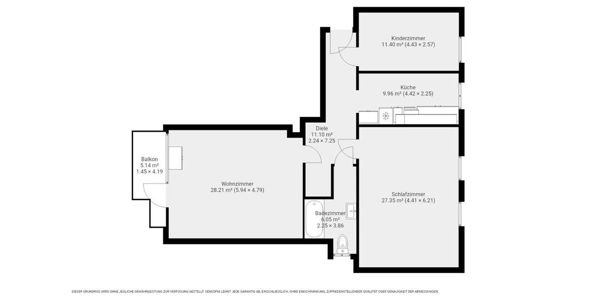 Etagenwohnung Tastrup - 3 Zimmer, 100 m&sup2;, 669&euro; | Angebot:24751747