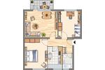 Etagenwohnung Flensburg Fruerlund - 3 Zimmer, 66 m&sup2;, 510&euro; | Angebot:25552003