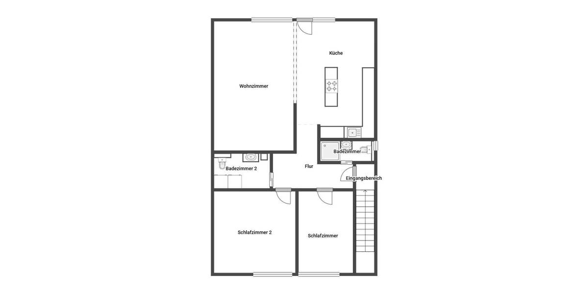 Etagenwohnung Sterup - 3 Zimmer, 103 m&sup2;, 219.000&euro; | Angebot:25781391
