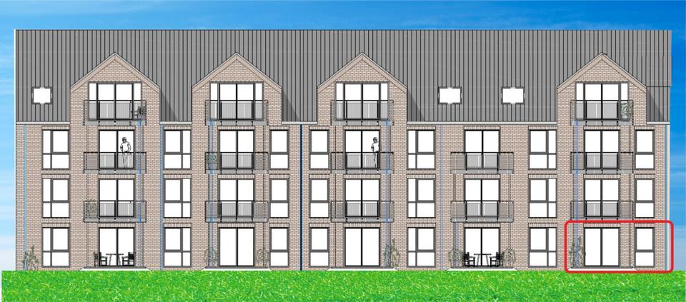 Terrassenwohnung Flensburg Fruerlund - 2 Zimmer, 74 m&sup2;, 890&euro; | Angebot:26033575