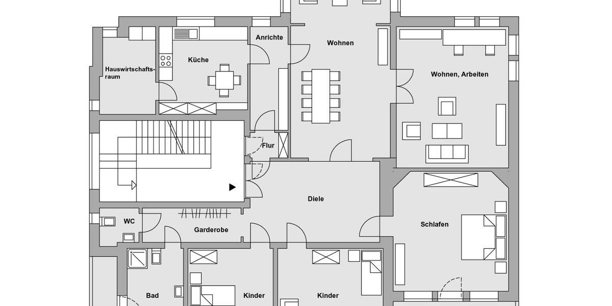 Etagenwohnung Flensburg - 5 Zimmer, 2.000&euro; | Angebot:23216606
