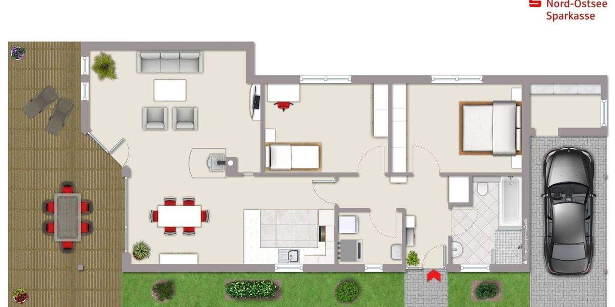 Einfamilienhaus Schafflund - 3 Zimmer, 95 m&sup2;, 398.000&euro; | Angebot:25667875