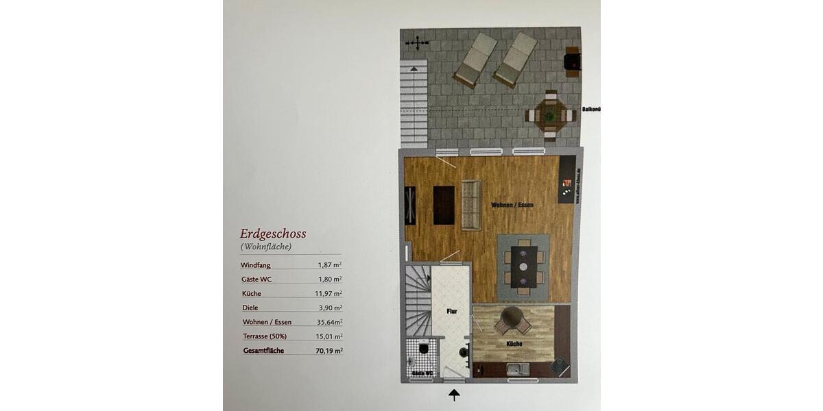 Reihenhaus Flensburg Fruerlund - 4 Zimmer, 115 m&sup2;, 285.000&euro; | Angebot:25383181