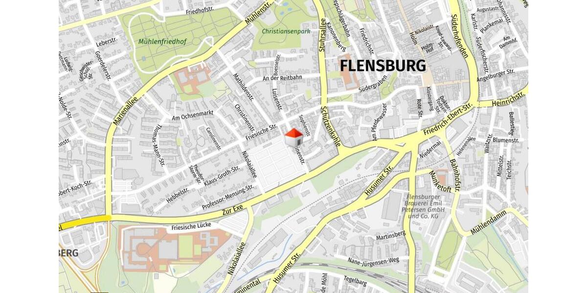 Etagenwohnung Flensburg - 3 Zimmer, 73 m&sup2;, 700&euro; | Angebot:25447576