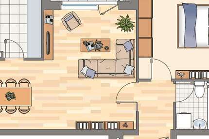 Wohnung Harrislee - 2 Zimmer, 59 m&sup2;, 549&euro; | Angebot:25659173