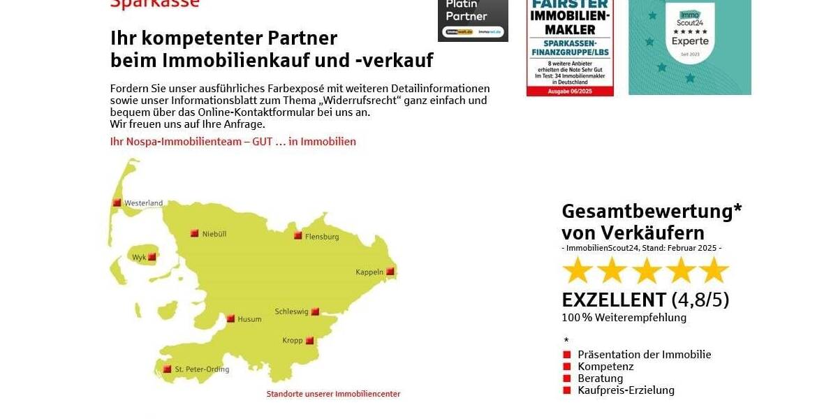 Bungalow Süderbrarup - 4 Zimmer, 90 m&sup2;, 395.000&euro; | Angebot:25674264