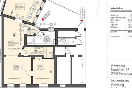 Wohnung Flensburg Altstadt - 3 Zimmer, 81 m&sup2;, 680&euro; | Angebot:25940786