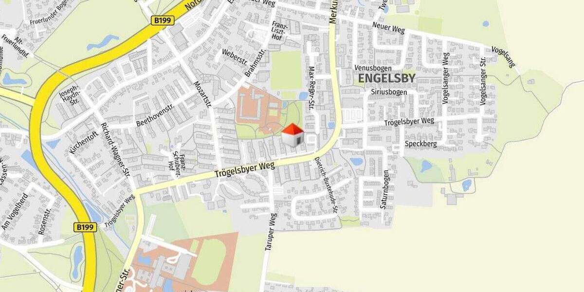 Etagenwohnung Flensburg Engelsby - 2 Zimmer, 67 m&sup2;, 590&euro; | Angebot:25796091