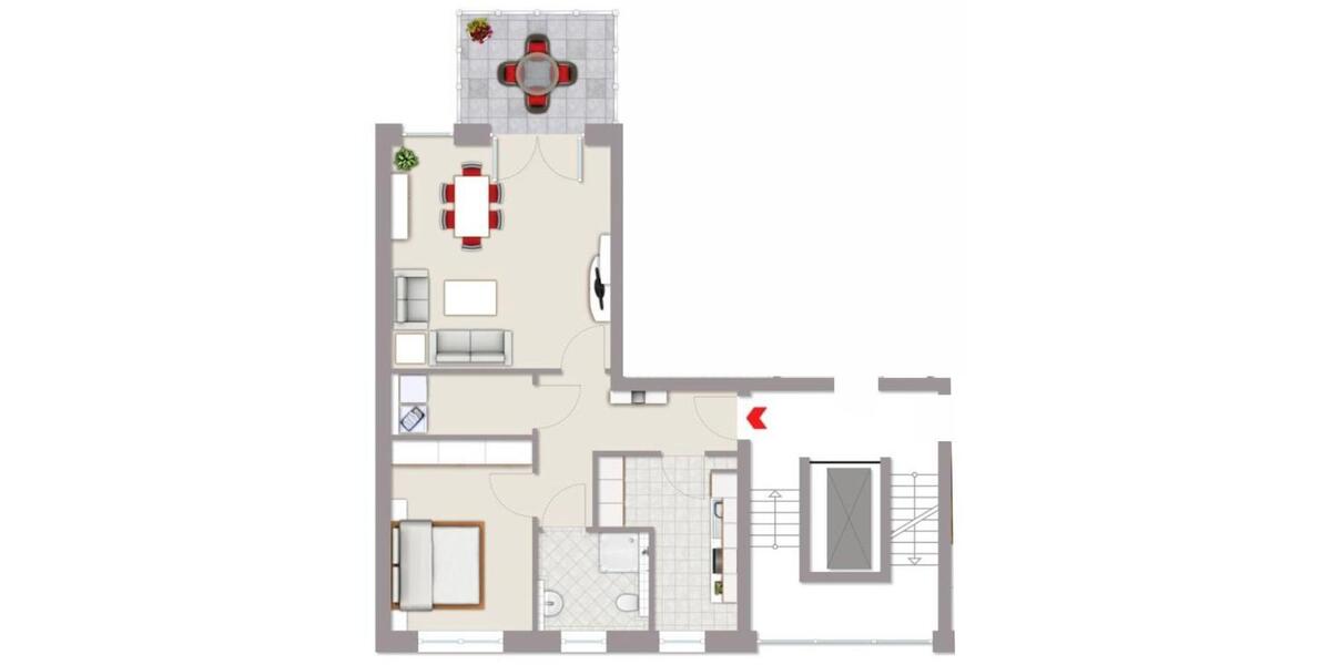 Terrassenwohnung Flensburg Fruerlund - 2 Zimmer, 74 m&sup2;, 890&euro; | Angebot:26033575