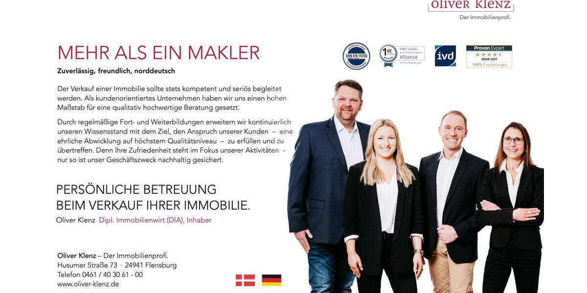 Etagenwohnung Flensburg Westliche Höhe - 2 Zimmer, 103 m&sup2;, 375.000&euro; | Angebot:25748773