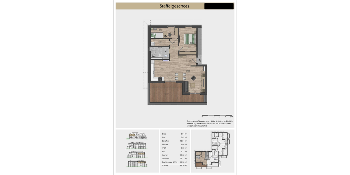 Staffelgeschoss mit großer Terrasse - 3- Flensburg Engelsby | Angebot:26062968