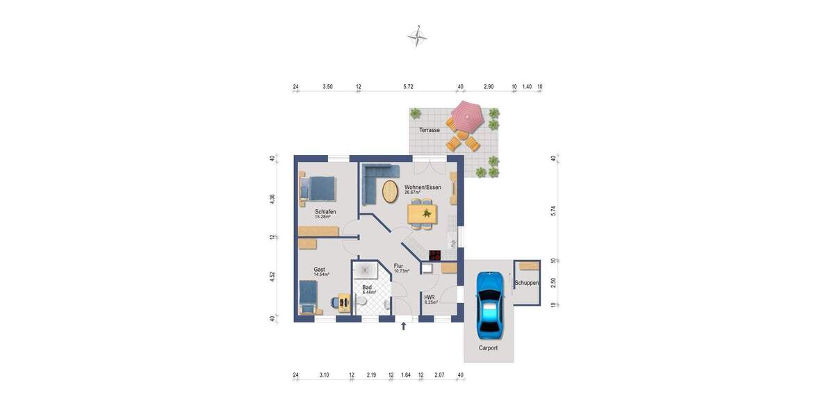 Doppelhaushälfte Eggebek - 3 Zimmer, 83 m&sup2;, 250.000&euro; | Angebot:25745900