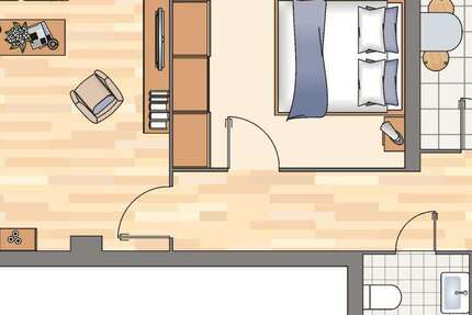 Wohnung Flensburg Engelsby - 2 Zimmer, 50 m&sup2;, 479&euro; | Angebot:25915686