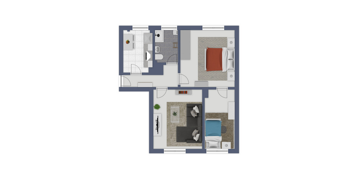Etagenwohnung Flensburg Falkenberg - 3 Zimmer, 75 m&sup2;, 599&euro; | Angebot:25053111