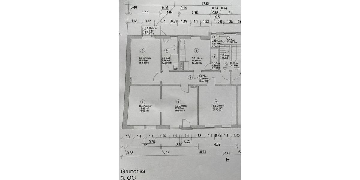 Etagenwohnung Flensburg Altstadt - 4 Zimmer, 101 m&sup2;, 310.000&euro; | Angebot:25333371