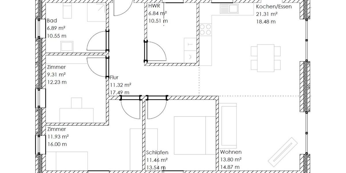 Erdgeschoßwohnung Stolk - 4 Zimmer, 100 m&sup2;, 1.150&euro; | Angebot:25850173