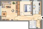 Etagenwohnung Flensburg Fruerlund - 2 Zimmer, 50 m&sup2;, 479&euro; | Angebot:25570747