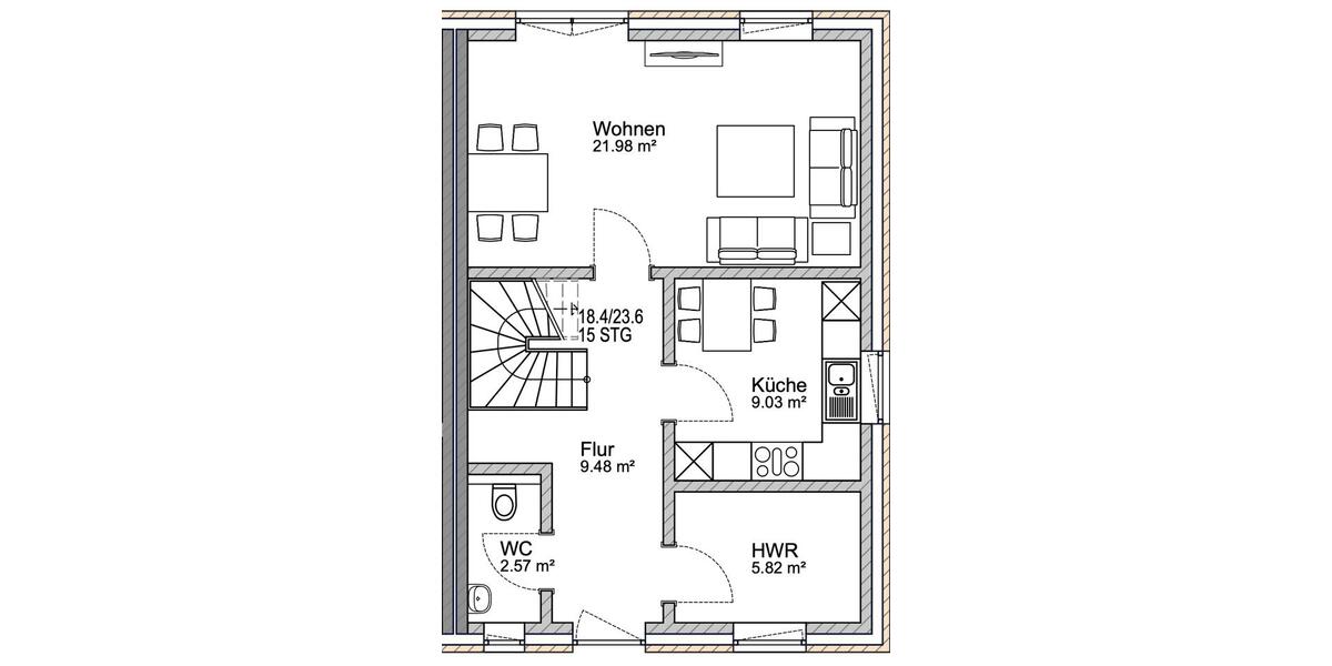 Doppelhaushälfte Wees - 4 Zimmer, 86 m&sup2;, 1.247&euro; | Angebot:26604759