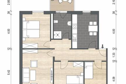 Wohnung Flensburg Altstadt - 4 Zimmer, 80 m&sup2;, 850&euro; | Angebot:27588470