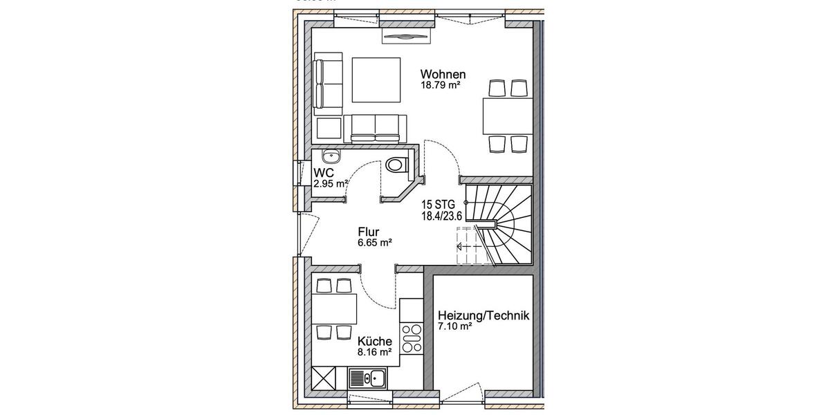 Doppelhaushälfte Wees - 3 Zimmer, 70 m&sup2;, 980&euro; | Angebot:26622449
