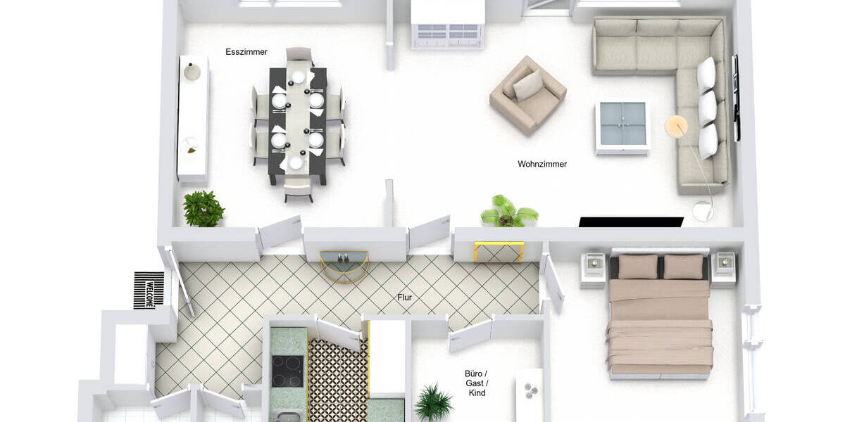 Etagenwohnung Flensburg Mürwik - 4 Zimmer, 82 m&sup2;, 165.000&euro; | Angebot:25708641