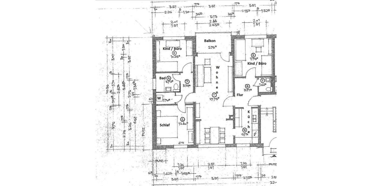 Etagenwohnung Flensburg Fruerlund - 4 Zimmer, 89 m&sup2;, 990&euro; | Angebot:26122362