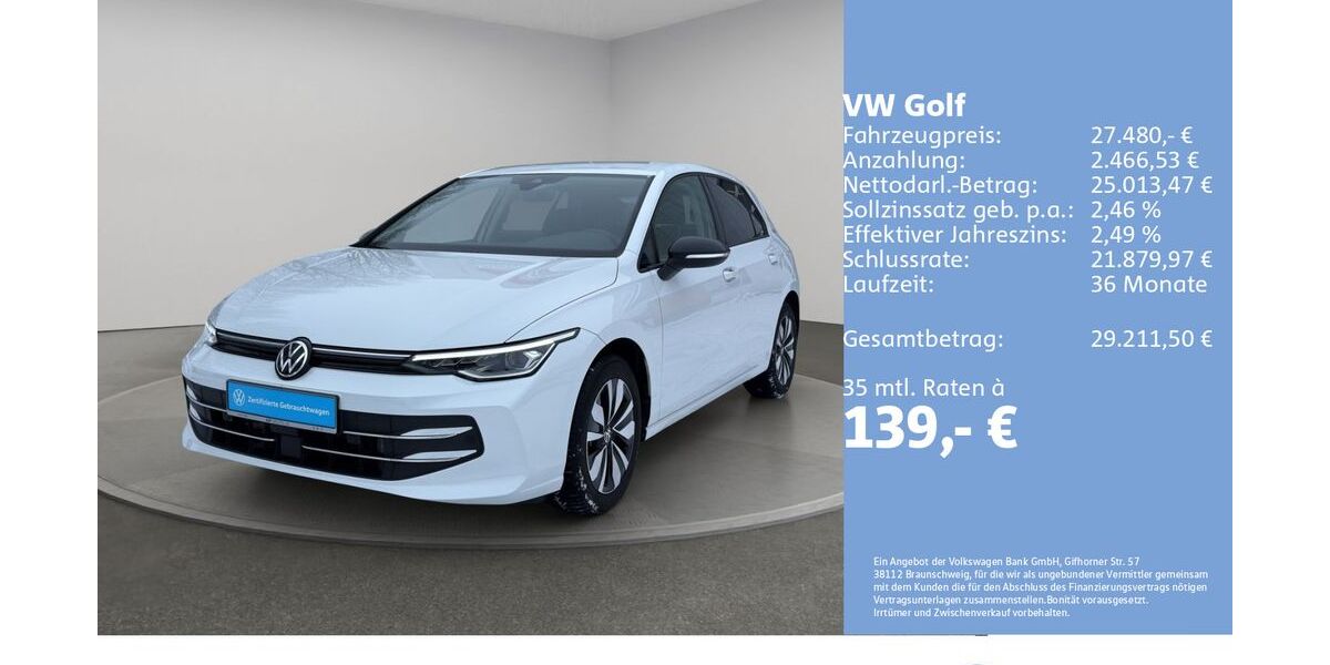 VW Golf 25.627 km 27.480 &euro; Flensburg 24941